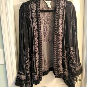 cardigan, grey velvet, Sundance